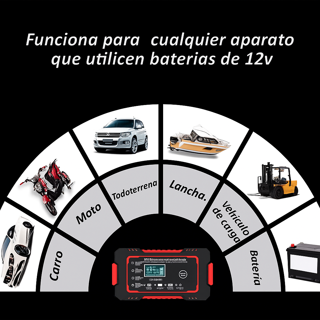 PowerFix™ – Cargador Inteligente y Reparador de Baterías 12V