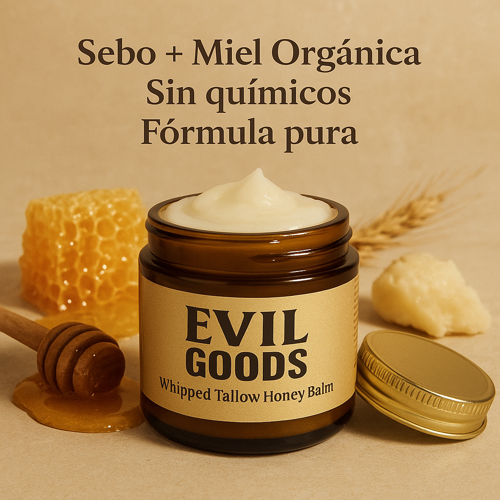 EVIL GOODS! Resalta lo natural del sebo y el efecto rejuvenecedor
